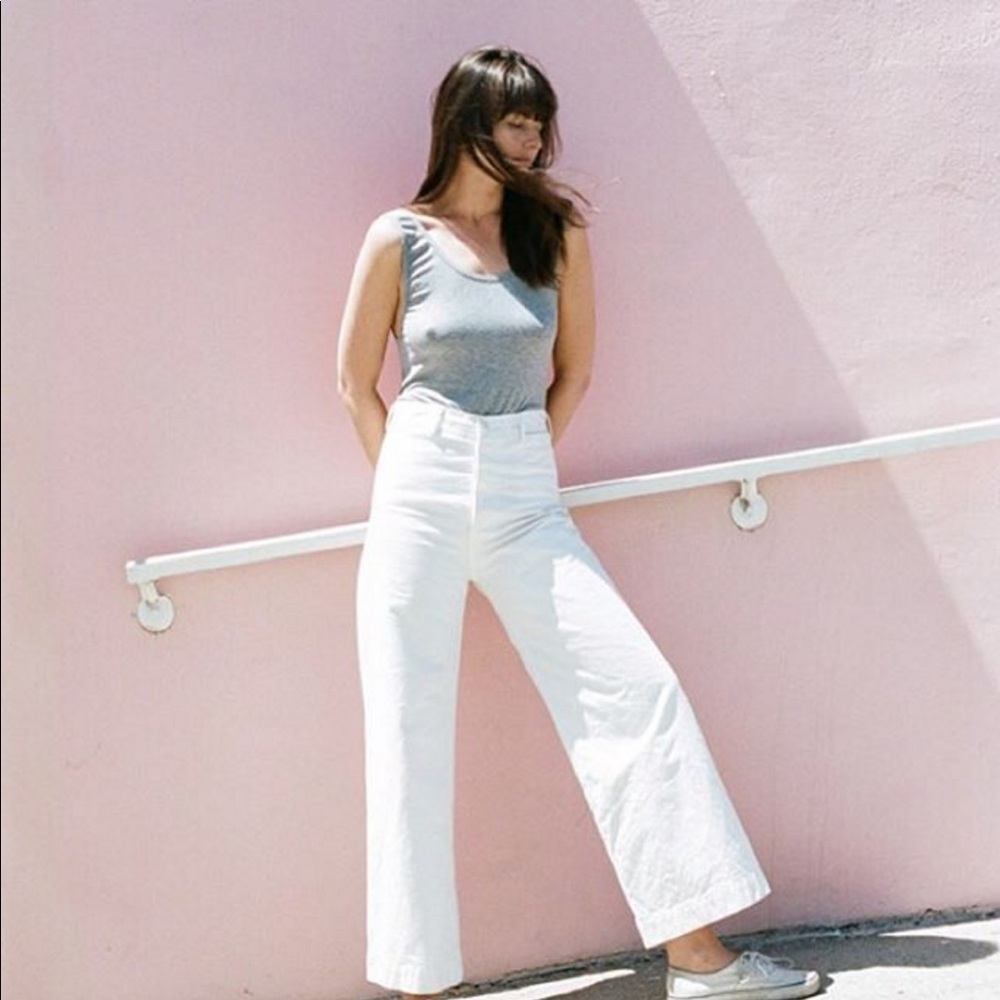 JCrew White High Waist Wide Jeans. Exc Condition